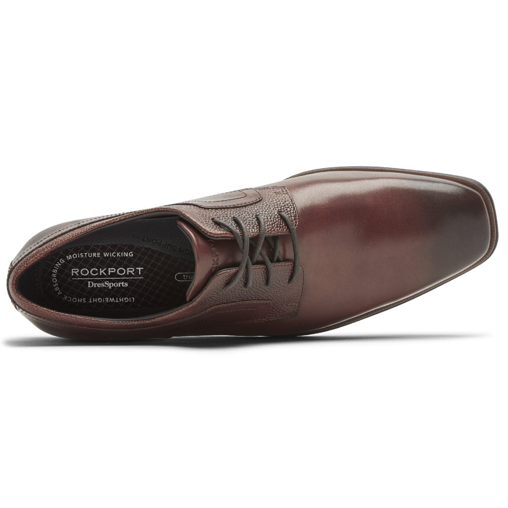 Rockport Mens Farrow Plain Toe - Oxfords Brown - SNR937548